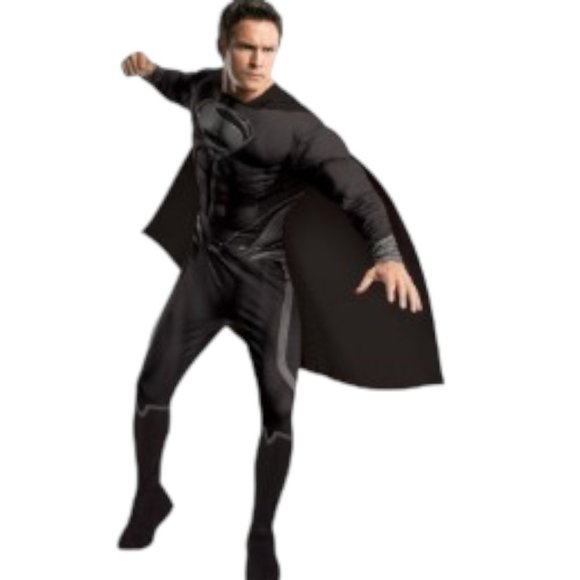 Mens Two Piece 2013 Superman Man of Steel Halloween Costume Size L - Picture 16 of 16